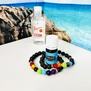 Thieves Hand Cleaner with Kidscent Essential Oil and Diffuser Bracelet Bundled